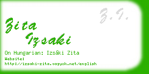 zita izsaki business card
