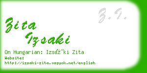 zita izsaki business card